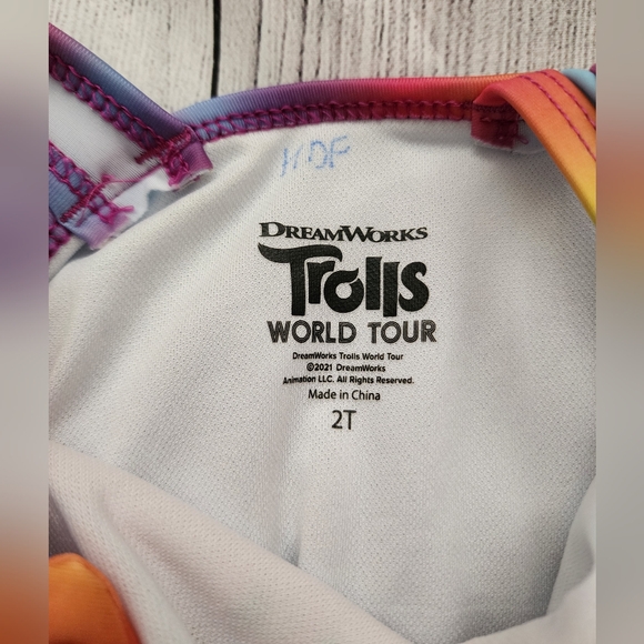 2T Swimsuits DreamWorks Trolls, WonderNation Watermelon (Set) - Picture 4 of 10